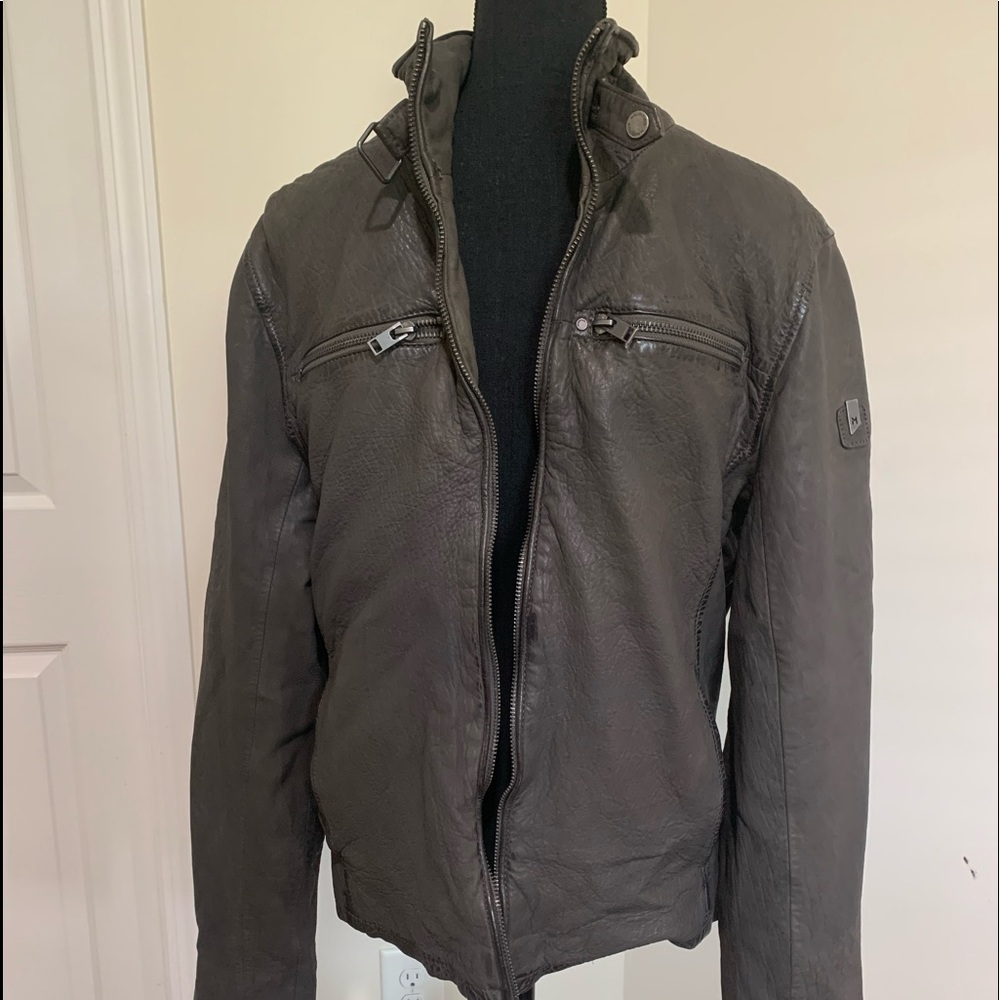 Mens leather Mauritius jacket